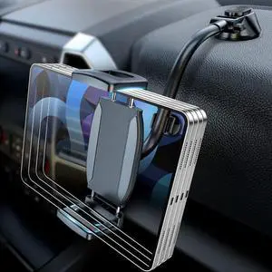 Tablet Holder for car 1.57 Extra Deep Clamp for iPad Holder for Car Dashboard Gooseneck iPad Car Mount Car Tablet Holder Windshield Suction Cup Mount for 6-11 Tablet