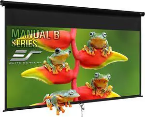 Elite Screens Manual Pull Down Projector Screen 110-INCH Home Movie Cinema Gaming Office Presentation, ISF Certified, Auto-Lock Mechanism, 4K / 8K 3D Ultra HDR HD Ready, M110H Elite Screens Manual Pull Down Projector Screen 110-INCH Home Movie Cinema Gaming Office Presentation, ISF Certified, Auto-Lock Mechanism, 4K / 8K 3D Ultra HDR HD Ready, M110H