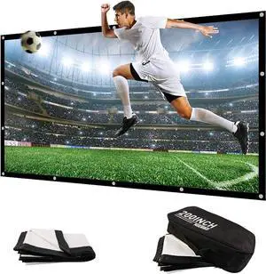 200 Inch Large Huge Projector Screen Big 16:9 3D Movie Screen of Thick Canvas Material Projection Screen HD for Outdoor Indoor Home Theater Church with a Black Projector Bag Not Include Mount