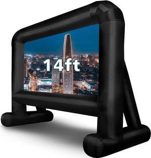 OUTTOY 14 FT Inflatable Movie Screen Blow up Mega Movie Projection Outdoor Screen, Anti-crease