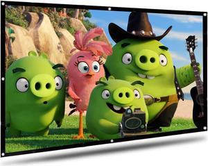100-inch Portable Projector Screen Anti-Crease Portable Projector Screen Outoor/Indoor 16:9 Foldable Movie Screens for Camping Home Theater Meeting