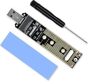 NVME to USB Adapter M.2 NVME Hard Drive USB3.1 Gen2 10Gbps USB to NVME PCI-E Converter Reader M Key Support UASP for 2280 2260 2242 2230 SSD (Only for M.2 NVME)