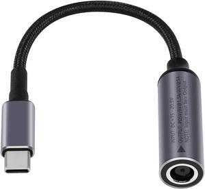 PD DC 7.4mm x 5.0mm Female(7.4mm x 0.6mm) Input to USB Type C Male Power Charging Cable 100W DC7450 to Type C Cable with PD Automatic Identification Chip for Phones Tablets Laptops(Blue)