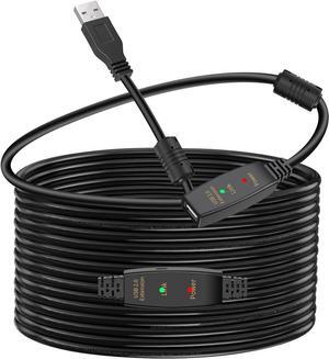 50FT Active USB Extension Cable 2.0 Male to Female with A Extension chipset Signal Booster - Active Extension/Repeate