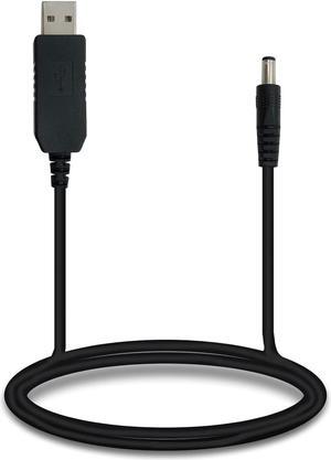 9V USB Cable DC 5V Set Up to 9 Volt Converter Power Cord Barrel Tip 5.5 X 2.5MM
