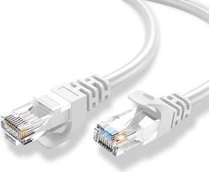 Cat6 Ethernet Cable for Gaming White 150ft LAN Network Patch Cord Wire - High Speed Internet Cable RJ45 24AWG 500MHz Connectors for Router Modem Compatible with PS3 PS4 PS5