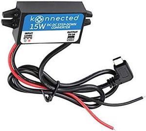 12V to 5V DC USB Type-C Right Angle Step-Down Power Converter Buck Converter 15W Output 3A at 5V USB Type-C Power Supply Waterproof (12V to 5V USB-C Power Converter)
