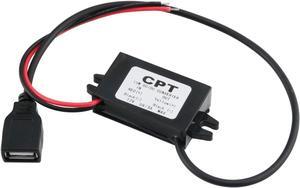 DC Converter Buck Module DC 12V to DC 5V 3A 15W USB Reduced Voltage Regulator Car Power Converter with Dual USB Output Interface Power Adapter