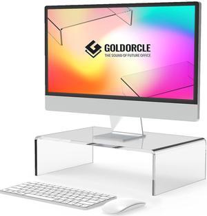 Acrylic Monitor Stand Riser Clear Computer Monitor Stand for Laptop PC Printer Computer Riser Acrylic Tray