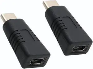 Type-C Male to Mini USB Female Adapter [2 Pack]
