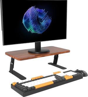 40CM Monitor Stand Riser Sturdy Solid Wood & Steel Brackets Computer Monitor Stand Monitor Stand Riser for Monitors Multi-Purpose Standing Desk Riser for Computer Laptop FAX Printer TV