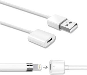 Design for Apple Pencil Charging Adapter Compatible with Apple Pencil 1st Generation 3.3FT iPencil 1 Gen Accessories Charger Cable Help for i Pad Extend Battery Life & Protect Charging Port (1 Pack)