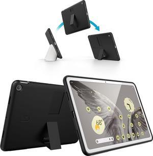Google Pixel Tablet 2023 Case and Stand - Full Back Thin Scratch Resistant Drop Protection & Adjustable Kickstand - Works with Google Pixel Charging Speaker Dock - Black & White StandyShell