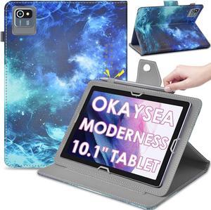 Okaysea 10.1 Tablet Case Moderness 10.1 Tablet Case Cover Travel Portable Protective Folio PU Leather Stand Shell Case for Okaysea/Moderness 10 inch Android Tabletwith Magnetic Closure