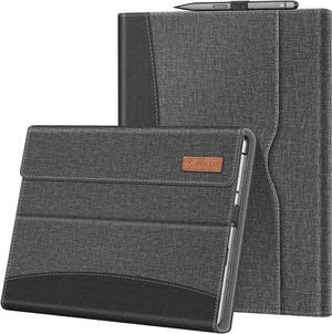 Case for 13 Inch Microsoft Surface Pro 8 (2021 Release) - Multiple Angle Viewing Portfolio Business Cover with Pocket and Stylus Holder Compatible with Type Cover Keyboard Gray