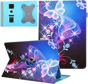 10 10.1 Inch Android Tablet Case Universal Tablet Case Cover for 10 10.1 Inch Tablet 360 Degree Rotating Kickstand and Multiple Viewing Angles Case for 9.5-10.5 Inch Tablet DreamButterfly