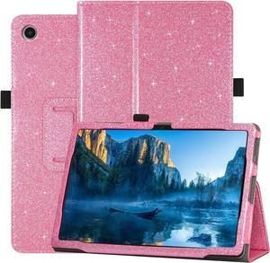 Case for Onn. 10.4 Tablet Pro (2023 Model:100110603) - Folio PU Leather Stand Cover with Pencil Holder Glitter Pink