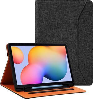 Case for Samsung Galaxy Tab S6 Lite 10.4 Inch 2022/2020 SM-P610/P613/P615/P619 Soft TPU Back Cover for Samsung Tab S6 Lite Case with Pen Holder Black