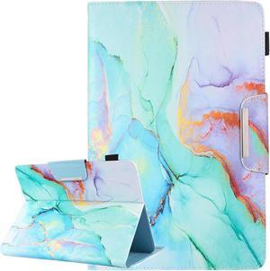 Universal 10.1 inch Tablet Case Universal Tablet Case Cover for 10 10.1 Inch Android Tablet Multi-Angle Viewing Stand Case for 9.5-10.5 Inch Tablet Green Marble