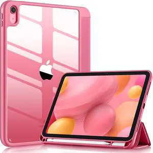 Compatible with iPad (A16) 11th Generation Case 11 Inch 2025 for iPad 10th Generation Case 10.9 Inch 2022 with Pencil Holder Trifold Stand Protective Cover Auto Wake/Sleep Watermelon Pink