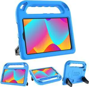 TCL Tab 8 LE (9137w) / Tab 8 WiFi (9132x) 2023 Case for Kids Children Friendly Boys and Girls EVA Handle Stand Shockproof Tablet Cover for TCL Tab 8 LE/WiFi-Blue