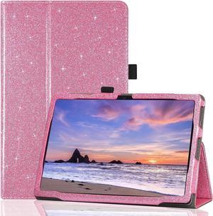 Case for Onn. 11 Tablet Pro (2023 Model:100110027) - Folio PU Leather Stand Cover with Pencil Holder Glitter Pink