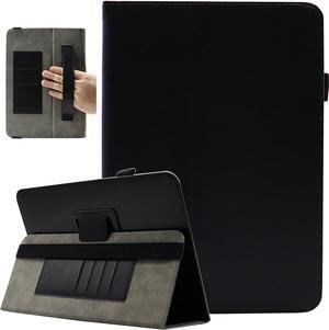 Universal 10 Inch Tablet Case Universal 10.1 Inch Tablet Case Protective Folio Stand Android Case for 9.6-10.5 Inch Tablet with Hand Strap and Cards Slots Black