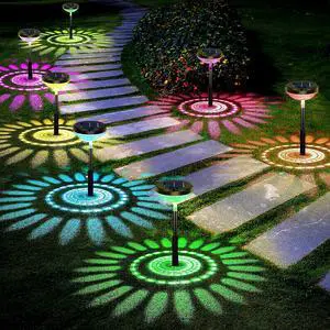 Nupostai 8 Pack Solar Pathway Lights, Multicolor & Warm White LED, IP67 Waterproof, Outdoor Garden Yard Lawn Landscape Decorative Nupostai 8 Pack Solar Pathway Lights, Multicolor & Warm White LED, IP67 Waterproof, Outdoor Garden Yard Lawn Landscape Decorative