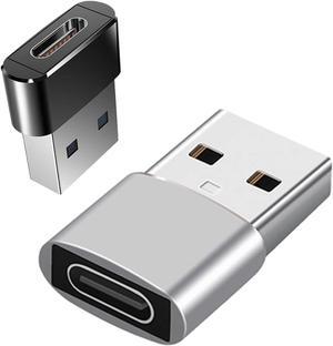 USB C to USB Adapter 3.0 Pack of 2- Fast Data Transfer & Charger Converter for Multiple Compatible Devices - USB C Female to Male Adapter - Cool Electronics Gadget