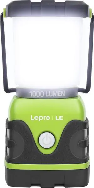 LE 1000LM Battery Powered LED Camping Lantern Waterproof Tent Light with 4 Light Modes Camping Essentials Portable Lantern Flashlight for Camping Emergency Light Power Outages Not Rechargeable