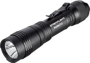 89000 ProTac 2.0 2000-Lumen 17300 Candela Rechargeable Tactical LED Flashlight with USB C Cable and Holster Box Black