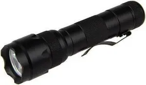 WF-502B Single Mode 1200 Lumen Mini Portable Tactical Clip Handheld Flashlight Torch Lamp,for Outdoor Sports and Indoor Activities (Camping, Hiking, Hunting, etc.) (Black)