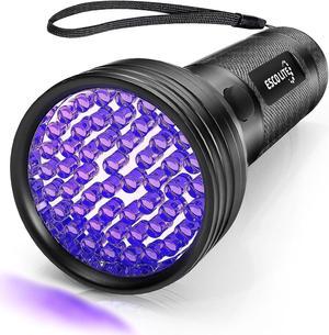 Escolite UV Flashlight Black Light 51 LED 395 nM Ultraviolet Blacklight Detector for Dog Urine Pet Stains and Bed Bug