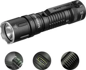 Tactical Flashlight Rechargeable Flashlights High Lumens - Sofirn SC33 Super Bright Flashlight 5200 Lumens, Powerful Flashlight High Powered, Waterproof LED Flashlights for Home Camping Outdoor Work Tactical Flashlight Rechargeable Flashlights High Lumens - Sofirn SC33 Super Bright Flashlight 5200 Lumens, Powerful Flashlight High Powered, Waterproof LED Flashlights for Home Camping Outdoor Work