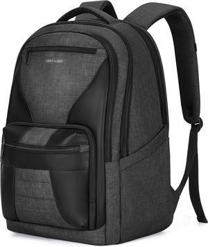 Travel Backpack Laptop Backpack for Men 17.3 Inch Computer Backpack Business Back Pack Work Bag with USB Charging Hole 40L Large Casual Daypack Black grey