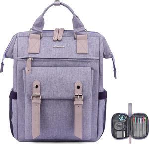 Laptop Backpack for Women Teacher Nurse Bag Work Travel Computer Backpacks Purse Water Resistant Daypack with USB Charging Port 17.3 inch