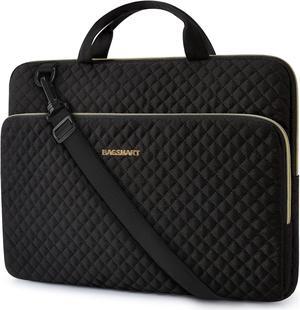 BAGSMART Protective Sleeve case Compatible with MacBook Pro 16 Inch,15.6 inch, HP,Dell,Acer Aspire,Asus Notebook,Laptop with Shoulder Strap,Pocket,Handle,Black
