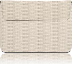 Woven Fabric Laptop Sleeve Bag 13-13.6 inch Compatible with MacBook Air 13 inch M2 2022 A2681 M1 A2337 A2179 A1932/Pro 13 M2 M1 A2338 A2251 A2289 A2159 A1989 A1706 Leather Laptop Case Beige