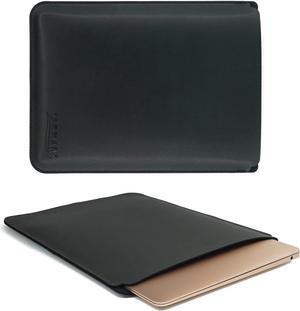 Laptop Sleeve Compatible with 13-14-16 Inch M1 M2 MacBook Pro/MacBook Air/IPAD Air/IPAD Pro Faux Leather 14in Case Black