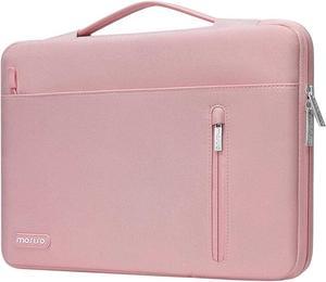 MOSISO 360 Protective Laptop Sleeve Compatible with MacBook AirPro 13133 inch Notebook Compatible with MacBook Pro 14 20232021 A2779 M2 A2442 M1 Horizontal Bag with BeltRight Pocket Pink