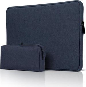 JOOEER 13 Inch Laptop Sleeve Case for 13.3-Inch MacBook Air/Pro 13-13.3 Inch Laptop Computer Notebook Slim Waterproof Polyester Carrying Case Padded Bag with Small Pocket Navy Blue