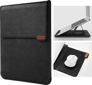 Laptop Sleeve for MacBook Air M4/Pro 13/MacBook Air 13 inch MacBook Air Sleeve with Laptop Stand and Mouse Pad Laptop Case Bag for 13-14 inch MacBook   HP Laptops Black Texture
