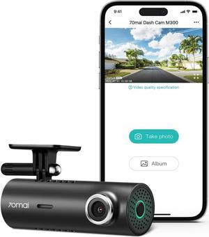70mai Dash Cam M300, 1296P QHD, Built in WiFi Smart Dash Camera for Cars, 140° Wide-Angle FOV, WDR, Night Vision, iOS/Android Mobile App
