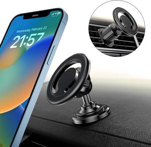 for Magsafe Car Mount for Magsafe 3 Car Mount with 2 Bases for All Vehicles [44 Strong Magnets] for Magsafe Phone Holder for Car Magesafe Mount Car for iPhone 14/13/12