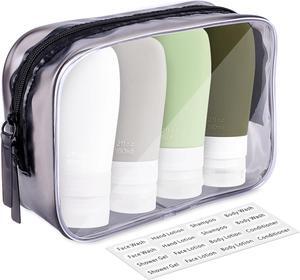 Portable Travel Bottles TSA Approved Travel Size Bottles Leak Proof Travel Containers for Toiletries BPA Free Refillable Travel Accessories for Shampoo Body Wash Liquids 4 PacK