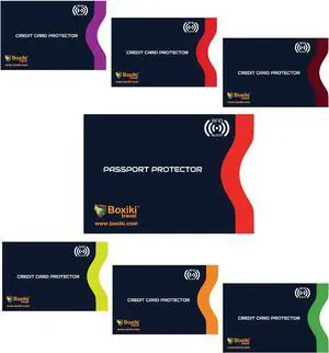 RFID Blocking Sleeves Set with Color Coding | Identity Theft Prevention RFID Blocking Envelopes and Passport Covers