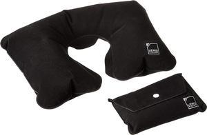 Original Neckrest Inflatable Pillow Waterproof Neck Pillow for Neck Support at the Beach Pool + Airport Travel with Fully Adjustable Firmness and Included Carrying Pouch Black