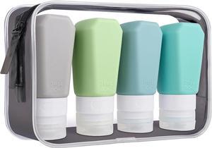 Travel Bottles for Toiletries TSA Approved 3oz Portable Travel Bottles BPA Free Leak Proof Travel Size Containers Refillable Travel Accessories for Shampoo Conditioner with Clear Toiletry Bag
