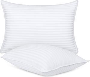 Bed Pillows for Sleeping Queen Size (White) Set of 2 Cooling Hotel Quality for Back Stomach or Side Sleepers
