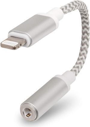 Lightning to 3.5mm Headphone Jack Adapter 3.5mm Audio Adapter Compatible with iPhone White (RLMA7WT)